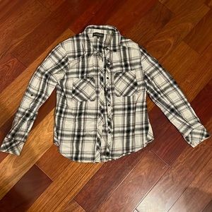 Michael Stars gray black and white flannel. Size medium